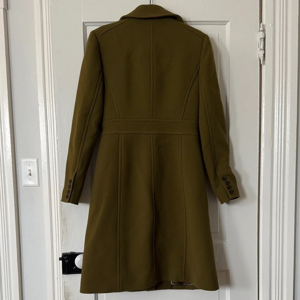 Women’s J Crew olive green wool coat - Picture 5 of 6
